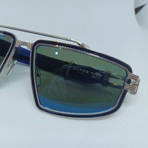 Balmain BPS 139C-59 Sunglasses Silver / Blue Cat.3 — Brand New Factory Fresh (Ak